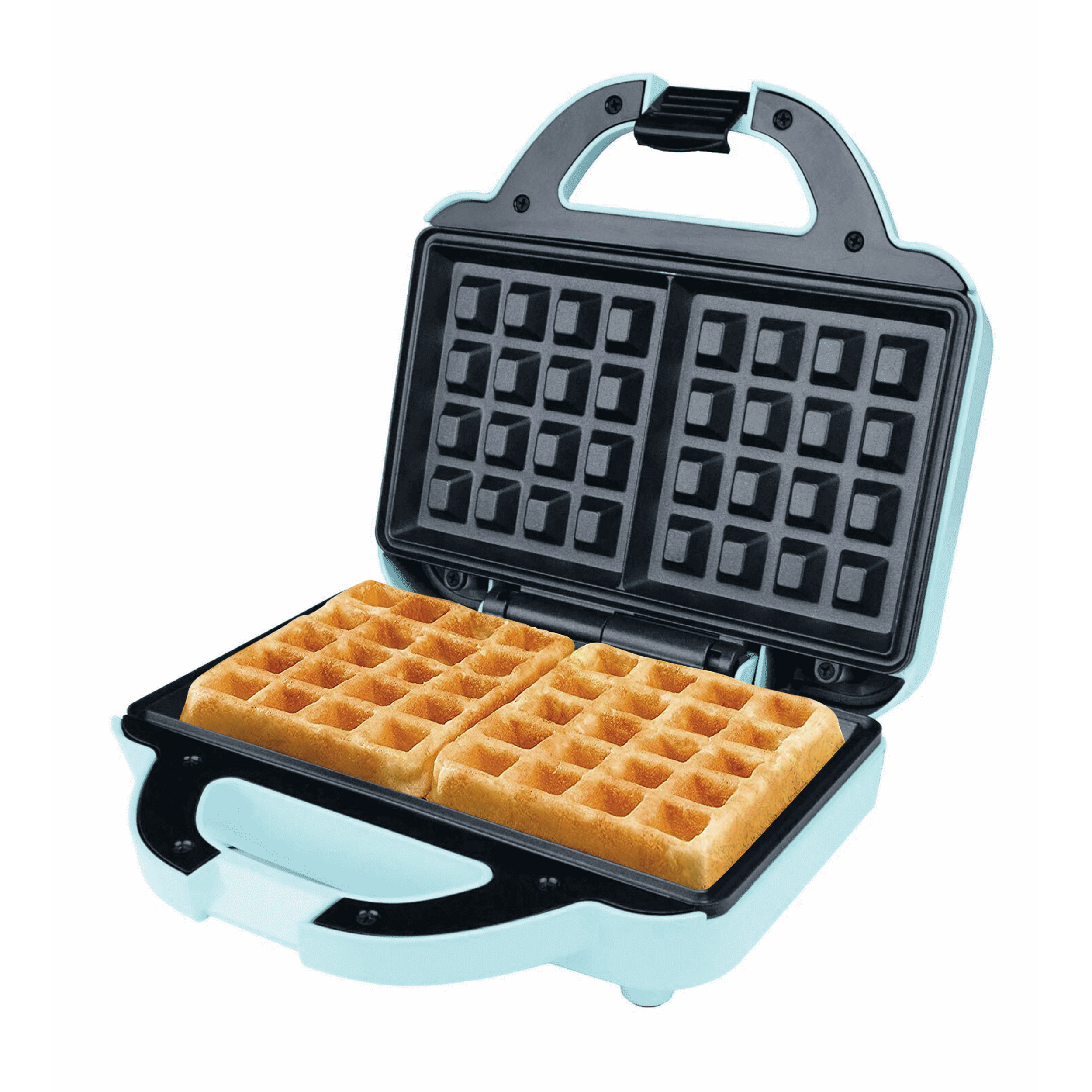 Brentwood Couture Purse Non-Stick Dual Waffle Maker in Blue with Indicator Lights - image 3 of 9