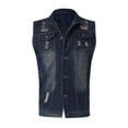 thumbnail image 4 of PEASKJP Débardeurs pour Hommes en Coton Col Rond Sans Manches T-Shirt Graphique, Bleu XXXXXL, 4 of 5