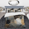 thumbnail image 2 of Designart "Minimalist Modern Shapes in Gold and Grey I" Abstract Modern Shapes Bedding Covert Set - Abstract Gold Modern Bed Set With 2 Shams, 2 of 6