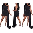 thumbnail image 4 of Txlixc Vestido de baile de manga larga de color sólido para mujeres Txlixc moda, 4 of 8