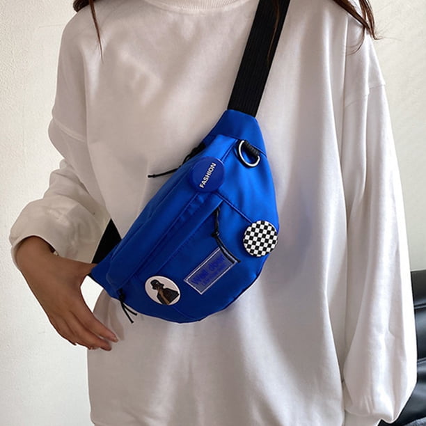 Bolsa de pecho / riñonera pequeña de nylon y poliéster ligera con correa ajustable | Bolsa transversal versátil para viaje, deportes y running | Multiusos para senderismo y ciclismo hombres y