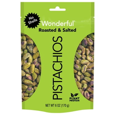 Wonderful Pistachios No Shells Roasted & Salted Nuts, 6 Ounce Resealable Bag