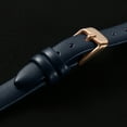 thumbnail image 4 of Uxcell Genuine Leather Band Smooth Flat Leather Watch Strap for Men and Women Dark Blue/Rose Gold 10mm, 4 of 7