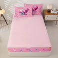thumbnail image 4 of Castle Fairy Ice Cream Pink Baseball Zipper Full Size Comforter Sets with Fitted Sheet and 2 Pillowcases, Sport Rugby Zipper Bedding Set, Pink Blue,4pcs,Pink Reversible, 4 of 6