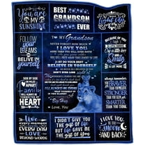 Grandson Gifts from Grandma Grandpa, Gifts for Grandson Blanket, Birthday Gifts for Grandson, Grandson Gifts from Grandparents, Grandson Birthday Graduation Gifts Throw Blanket 50"X60"
