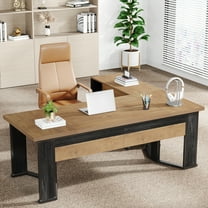 Tribesigns 70.86" L-Shaped Executive Desk with Mobile File Cabinet