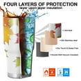 thumbnail image 7 of 30oz Fall Leaves Tumblers Stainless Steel Tumbler with Lid and Straw,Vacuum Insulated Double Wall Travel Tumbler Cups Mug with Cleaning Brush for Coffee,Tea, 7 of 7