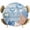 Blue, variant on Blue Coastal Jellyfish Round Tablecloth 36-44 Inch Round Fitted Table Cloth with Elastic Edge, Nautical Sea Beach Starfish Coral Waterproof Table Cover Protector for Outdoor Picnic Party Dining