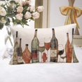 thumbnail image 2 of Vintage Red Wine with Wine Glass&nbsp;Rectangle Lumbar Throw Pillow Cover 12x20 Inch/30X50 cm Cushion Cover Wine Bottle Print Decorative Home Pillow Cases Cotton Linen for Couch (Wine, 12"x20"), 2 of 5