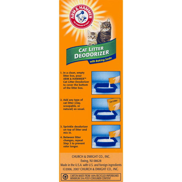 Cat Litter Deodorizer With Baking Soda 20 oz. Church Dwight 15020 Walmart
