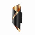 thumbnail image 1 of Yaju Led Wall Sconce, Ip65 Waterproof Wall Lamp, Indoor Outdoor Metal Light Fixture For Entrance Corridor Bedroom Office (1pcsblack/gold Shade), 1 of 5