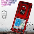 thumbnail image 6 of Allytech Rugged Case for Samsung Galaxy Z Flip5, Military Grade Protection Shockproof Cover with Metal Rotatable Ring Stand, Magnetic Car Mount Holder Case for Samsung Galaxy Z Flip5 - Red, 6 of 8
