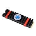thumbnail image 1 of Aleación de aluminio PCIe NVMe M.2 2280 SSD Disipadores de calor Aleta de enfriamiento de memoria (Negro), 1 of 7