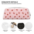 thumbnail image 4 of Uemuo Hand Drawn Strawberry Printed Leather Pencil Case, Pencil Pouch, Portable Pencil Bag, Pen Case for& Office, 4 of 7
