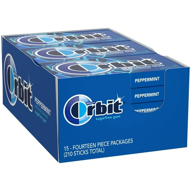 Orbit Peppermint SugarFree Gum (14 Count, 15 Pack)