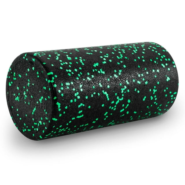 Rodillo de espuma ProSourceFit de alta densidad, 30 cm, firme, negro y verde