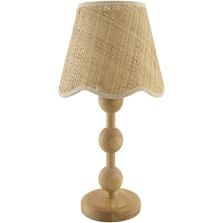 Livabliss Minilya Vintage Accent Table Lamp, 19-inch, Natural Brown