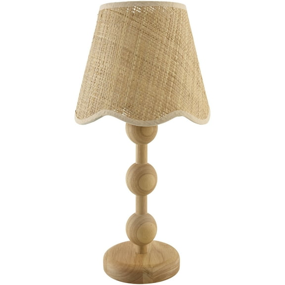 Livabliss Minilya Vintage Accent Table Lamp, 19-inch, Natural Brown