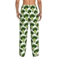 thumbnail image 3 of Uemuo Cute Broccoli Pattern Men's Wide Leg Palazzo Lounge Pants with Pockets Light Weight Loose Comfy Casual Pajama Pants-XX-Large, 3 of 9
