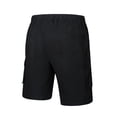 thumbnail image 3 of Cargo Short for Men Elastic Waist Drawstring Short Pants Relaxed Fit Hiking Casual Classic Travel Big & Tall Camo Cargo Pants Multi-Pocket Quick Dry Beach Shorts,Black XL, 3 of 6