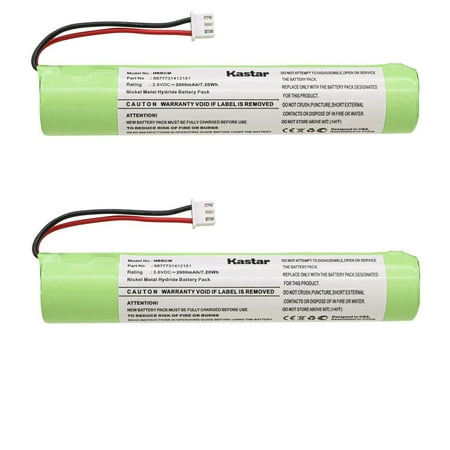 Kastar 2-Pack Ni-MH Battery 3.6VDC 2000mAh 7.20Wh Replacement for Hurricane Spin Scrubber Brush Cleaner Mop Spin-Scrubber Bathtub