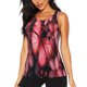 thumbnail image 1 of Fotbe pink butterfly Blusas Sin Mangas para Mujer – Estilo Casual, Corte Suelto, Slim-Fit, Cuello Redondo Deportivo, Tops de Verano para Gimnasio y Yoga-Small, 1 of 7
