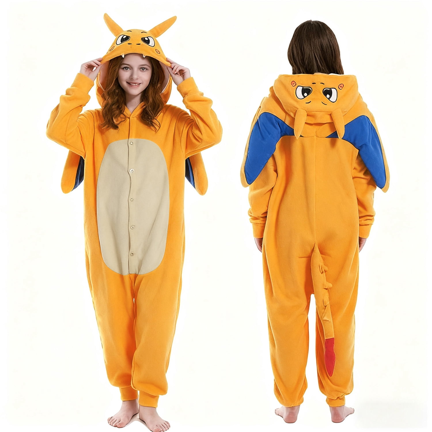 Onesie Pajamas Unisex Dragon Christmas Halloween Costume for 2-10Y