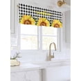 thumbnail image 3 of Valances for Windows Sunshine Watercolor Rod Pocket Cafe Window Treatments Valance Curtains for Kitchen Bathroom Laundry Basement Windows 60"x18", 3 of 9