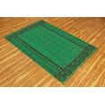 thumbnail image 4 of Casavani Hand Block Printed Green Cotton Living, Dining Room Area Carpets Square Outdoor Rug 10x10 feet, 4 of 5