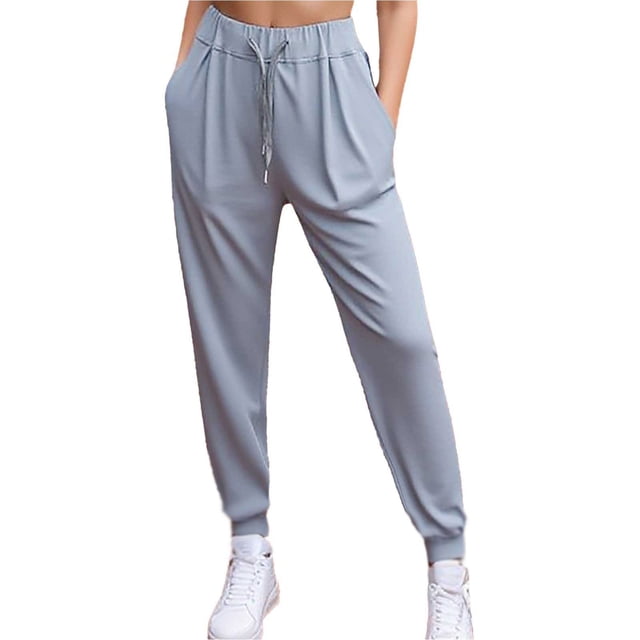 Pantalones de jogging con cordón y bolsillos para mujer - Pantalones de chándal informales para hacer ejercicio