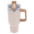 thumbnail image 5 of Checkered Tumbler and Artificial Flower Gift Set, Pink, 40 oz, Mother's Day by Way To Celebrate, 5 of 13