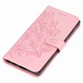 thumbnail image 3 of Funda tipo billetera para Galaxy S22 Ultra Funda protectora tipo billetera de cuero PU con tapa abatible con soporte para ranura para tarjetas Flor de siete pétalos en relieve Oro rosa, 3 of 10