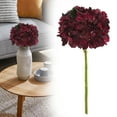 thumbnail image 2 of Hydrangea Artificial Flowers, 13.7" Real Touch Faux Charred Edge Hydrangeas Realistic Silk Flowers Wedding Centerpieces for Tabletop Vase Decor Indoor Outdoor Home Decor, 1Pc(Red1,13.7x3.3"), 2 of 9