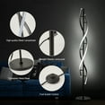 thumbnail image 4 of LED Spiral Floor Lamp 60 Inch Modern Floor Lamps Dimmable Black Standing Lamp 34W Contemporary Floor Lamps for Living Room Bedroom Kitchen Office, 4 of 7