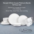 thumbnail image 7 of Fitz and Floyd Nevaeh Coupe Platinum Bands 16-Piece White Bone China Tableware Set (service for 4), 7 of 7