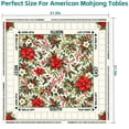 thumbnail image 6 of American Mahjong Mat with Rules, Christmas Hummingbird Poinsettia Design, 31.5 x 31.5 Inch, Non-Slip Waterproof Mahjong Table Mat with Carry Bag, 6 of 9