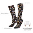 thumbnail image 4 of Goofa Mushrooms and Autumn Leaves Pattern Adult Stockings, Color-Block Knee High Socks, Comfortable and Breathable, Soft and Stretchable, Sports, and Decoration, 4 of 6
