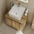 thumbnail image 4 of Bathroom Vanity with Sink,Bathroom Vanities， Natural Color Wall-Mounted Bathroom Vanity with Hidden Drawer, 4 of 7