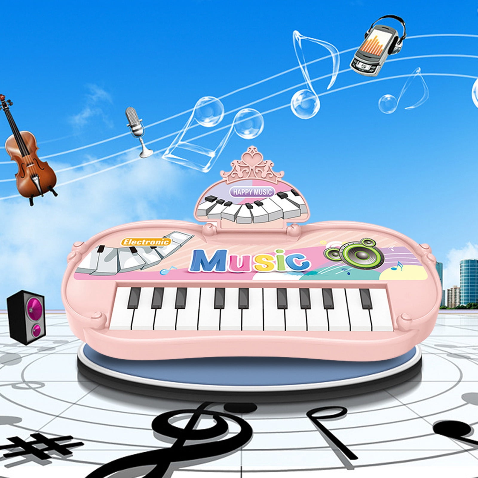 HUMJUSE 13 Keys Kids Piano Keyboard Toy for 3 4 5 Years Old Girls, Mini Electronic Piano Keyboard Toy for Kids Birthday Christmas Day Gift