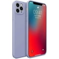 thumbnail image 1 of Classic Straight Edge iPhone 11 Pro X XR Xs Max Liquid Silicone All-Inclusive Lens Cube Square Phone Case (Lavender ash, iPhone 11 Pro Max), 1 of 8