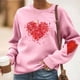 thumbnail image 2 of RKSTN Valentine Gifts Sweatshirts for Women Oversized Crewneck Valentine's Day Heart Graphic Print Hoodless Sweatshirt Womens Casual Plus Size Round Neck Loose Comfy Sweatshirt Fall Spring Clothes, 2 of 6