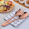thumbnail image 4 of Homelife Salad Spoon And Fork Set 12 Inch Large Serving Utensils Stainless Steel Salad Servers Mirror Polished Rust-Proof Heavy Duty Versatile Tableware Set for Home Events, 4 of 13