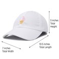 thumbnail image 3 of DALIX Soft Serve Ice Cream Hat Cotton Baseball Cap in White, 3 of 7