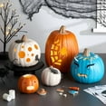 thumbnail image 2 of 9" Carvable Faux Halloween Pumpkin, 2 of 3