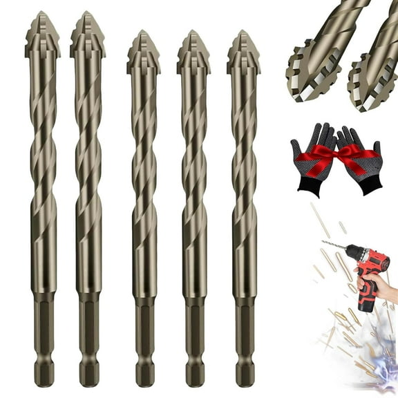 New Four-Flute Sawtooth Eccentric Drill Bit, Cozy Hoome Drill Bits, Four-Edged Serrated Eccentric Drill, Titanium-Coated Design Drill Bit, Efficient Drill and Tap Set