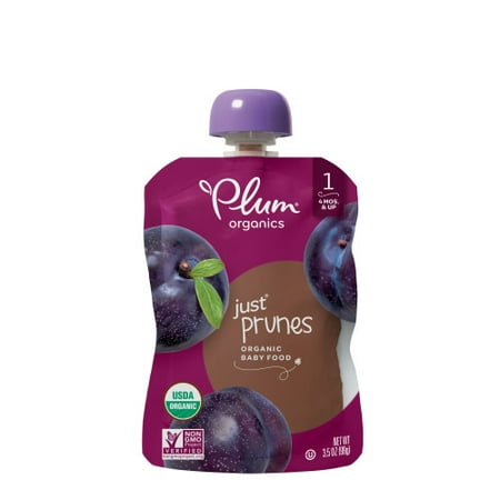 Plum Organics Stage 1 Just Fruit Prunes, 3.5oz
