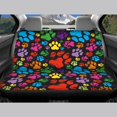 thumbnail image 4 of Pzuqiu Colorful Dog Paw Car Seat Cover Auto Accessories Interior 4Pcs, Front Seat Protector, Auto Seat Rear Split Bench Cover Universal Automotive Seat Cover Accessories, 4 of 7