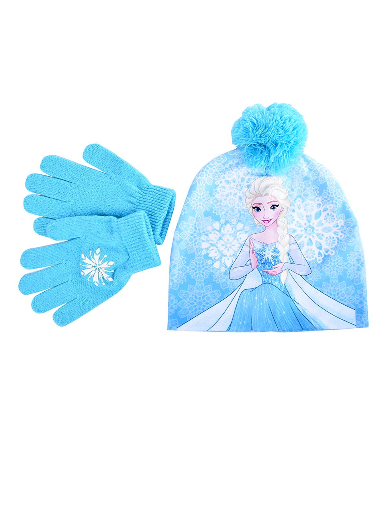 Girls Frozen Elsa Knitted Winter Beanie Hat