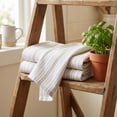 thumbnail image 6 of Unique Bargains Striped Cotton Kitchen Towels Khaki 26" x 18", 6 of 8