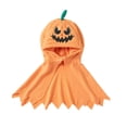 thumbnail image 3 of Otqutp Toddler Halloween Poncho Jack O Lantern Tattered Hem Cloak Pumpkin Hooded Cape Fall Baby Holiday Themed Outfit for Boys Girls, 3 of 7
